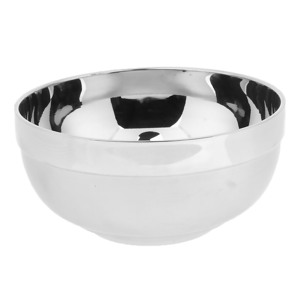 Stainless Steel Catering Washing Mixing Bowl Flat Base Microwave Dishwasher Outdoor Camp Cooking Supplies Outdoor Tableware: 18cm