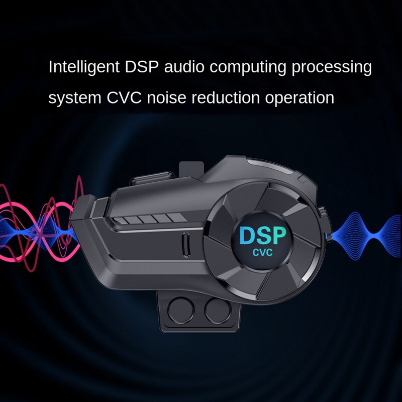 Motorcycle Bluetooth Headset Intercom Interconnection Outdoor Riding Headset Communication With Noise Reduction 800M