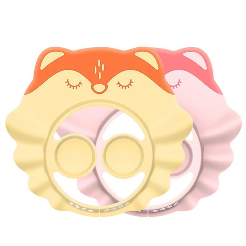 Söt babyschampokeps babyschampo artefakt baby shower badkeps justerbar söt tecknad barnduschhatt för babyvård