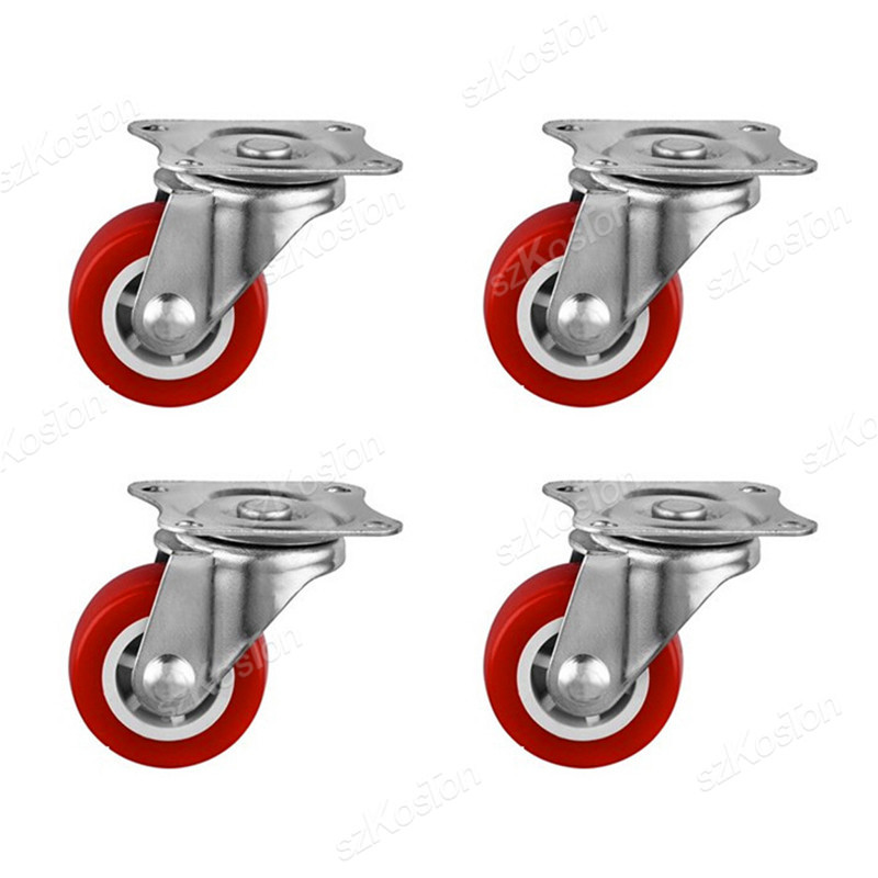 4Pcs Furniture Caster 1/1.25/1.5/2 inch PVC Universal Wheel Swivel Caster Roller Wheel For Platform Trolley Accessory Furniture