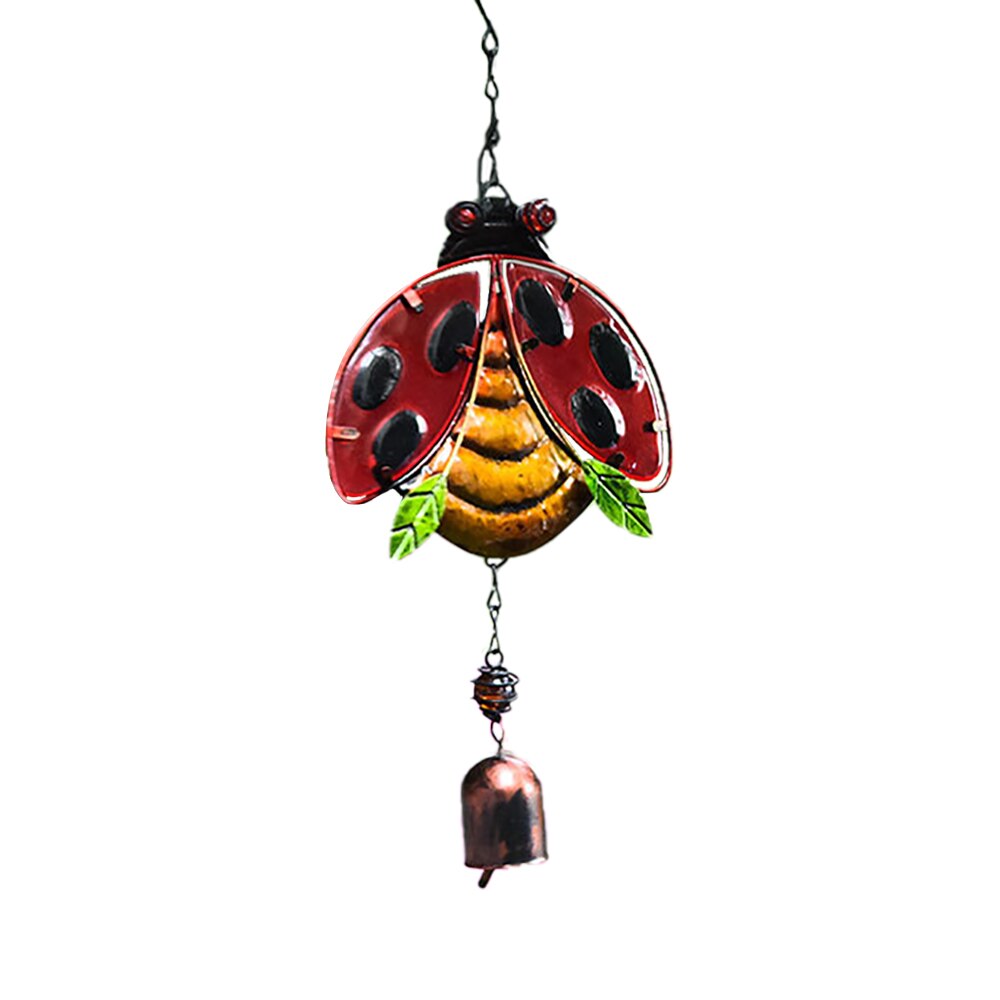 Retro vitral pássaro vento sinos de metal interior ao ar livre suncatcher campainha para janela escritório em casa pátio gramado ornamentos: C