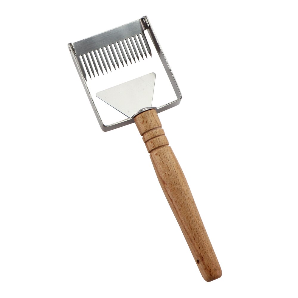 Multifunctional Beehive Honey Cutter Uncapping Fork Wooden Handle Honeycomb Scraper Stainless Steel Knife Shovel Beekeeping Tool: A