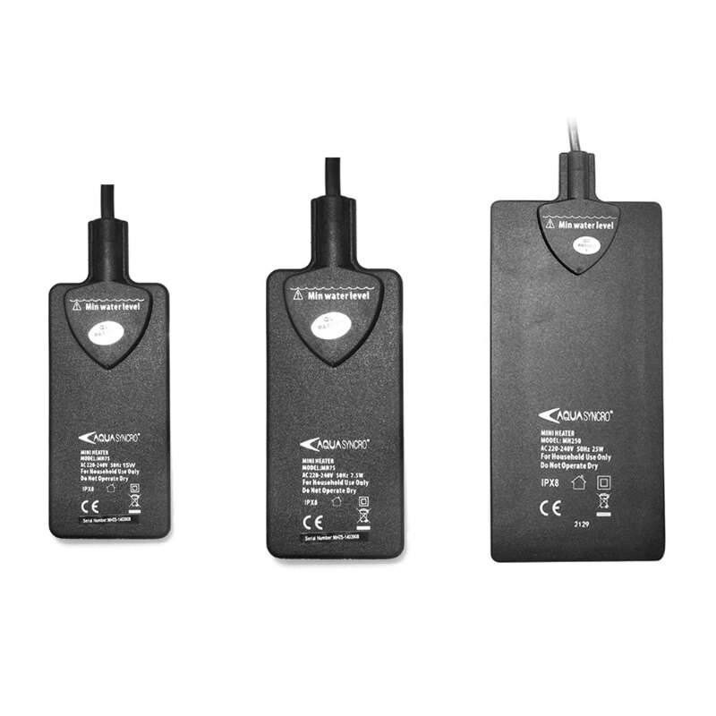 Ultra-dünne 7,5 W 15W 25W Aquarium Mini Heizung flexibel Aquarium Schildkröte Heizstab Wasser Panzer temperatur Regler