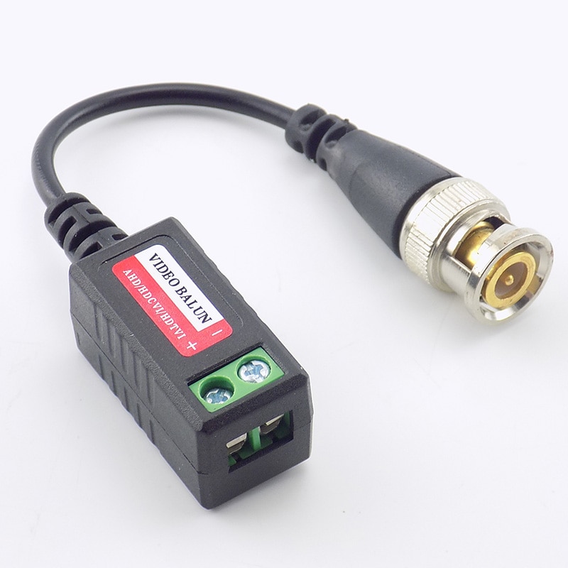 10 stk 20 stk 3000ft afstand utp abs plast cctv kamera video balun stik passiv transceivere bnc han kabel kat 5 adapter