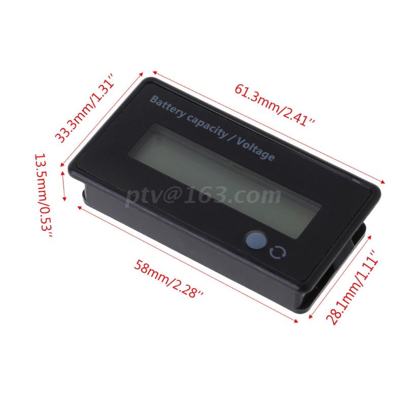 12V-84V Lood-zuur Batterij Capaciteit Indicator Voltage Meter Voltmeter Lcd Monitor