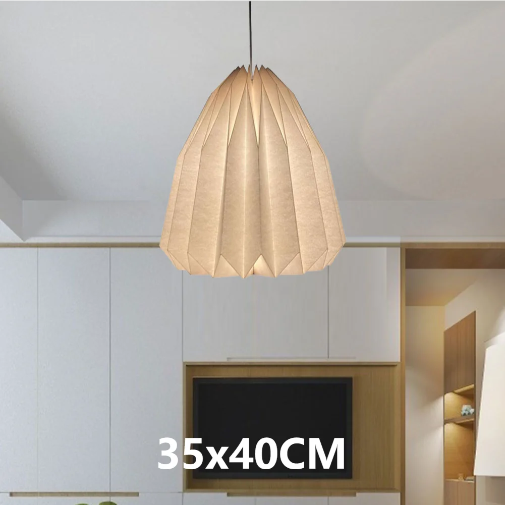 Origami Ceiling Lampshade Nordic Style Paper Lantern Shade Decorative Light Cover for Living Room Decor: Red