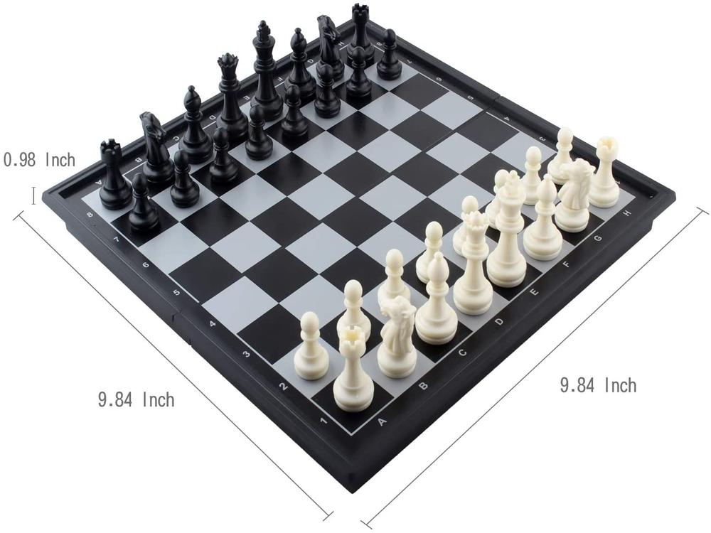 38810 Small Magnetic Chess Set Travel Chess Set With Folding Board Portable Chessboard