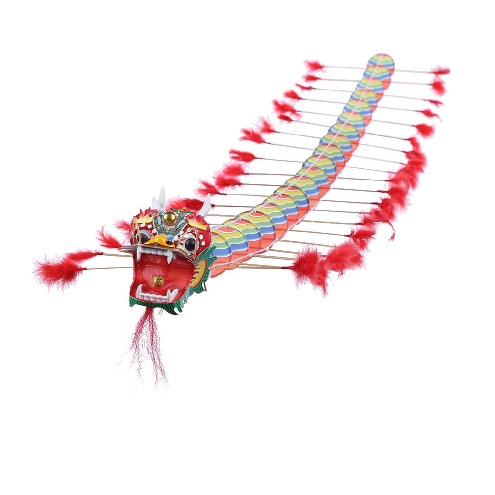 1-1.7M Chinese Traditionele Dragon Kite Flying Plastic Opvouwbare Outdoor Enkele Lijn Kite Voor Volwassen Sport Vliegende Speelgoed voor Kinderen