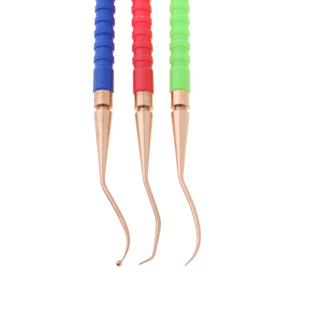 3 Pieces Scuba Diving Handle Brass Pick, O Ring Tool Kit Seal Remover Soft Grip Scuba Diving Repair Tools