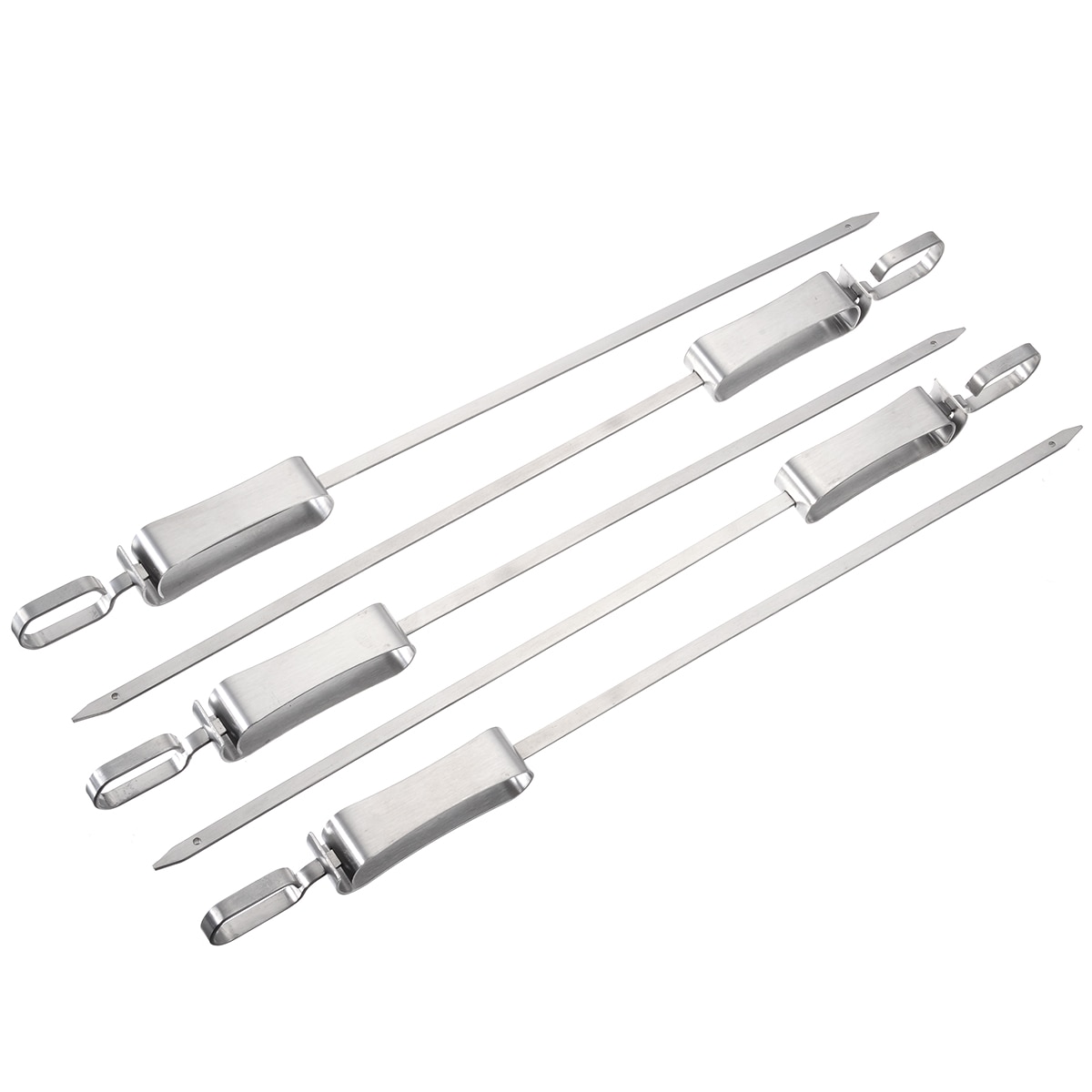5 uds. De acero inoxidable Pin de barbacoa plana para Kebab Tandoori General barbacoa necesita pinchos al aire libre barbacoa parrilla herramientas tenedores
