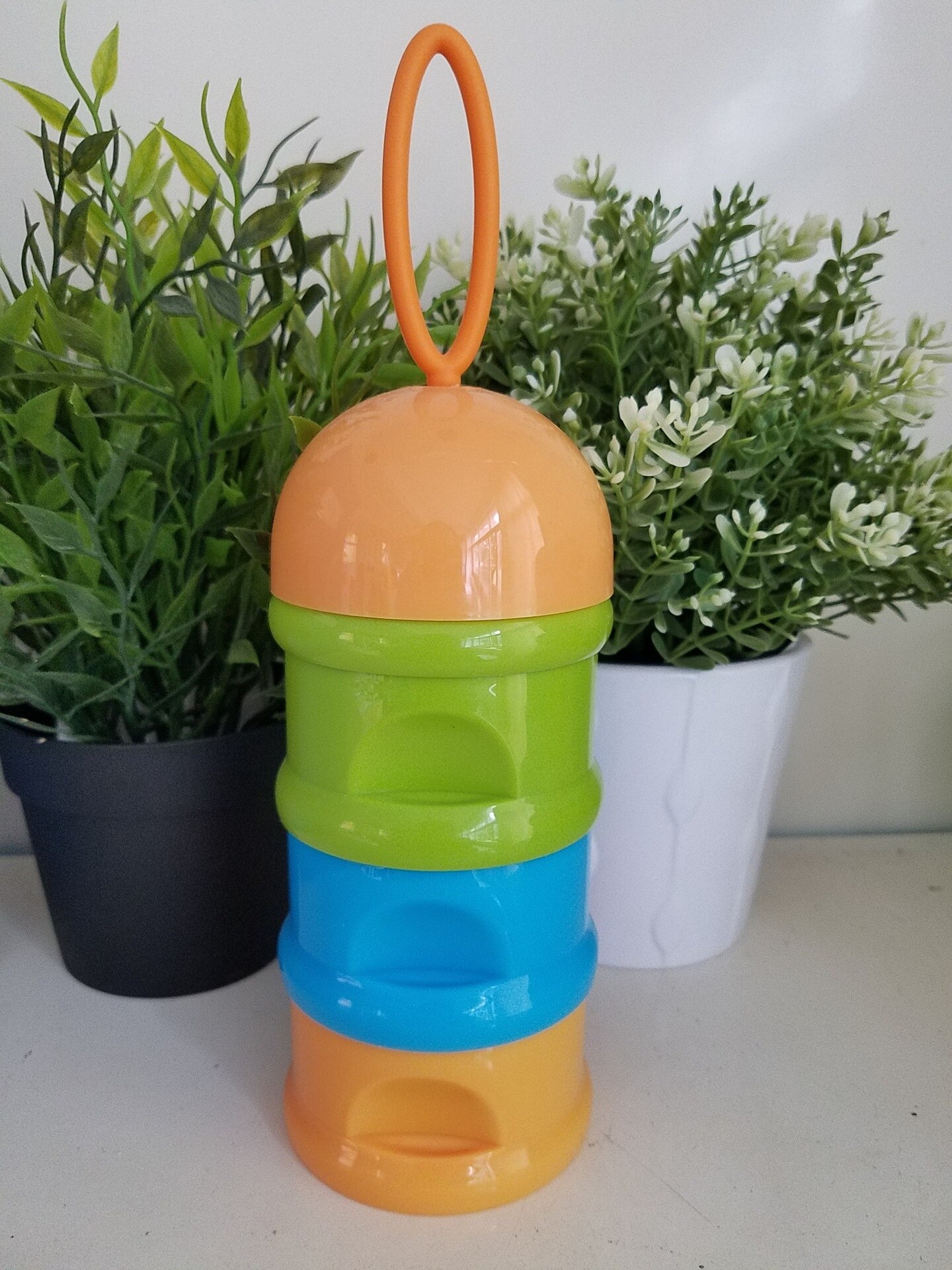 3 Layer Frog Style Portable Baby Food Storage Box Essential Cereal Cartoon Milk Powder Boxes Toddle Kids Formula Milk Container: orange