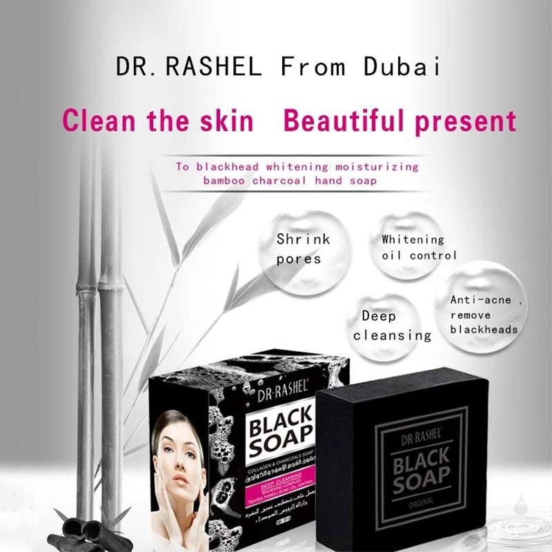 Dr.RASHEL – savon au charbon de bambou, tête noire, huile de beauté, soins pour la peau