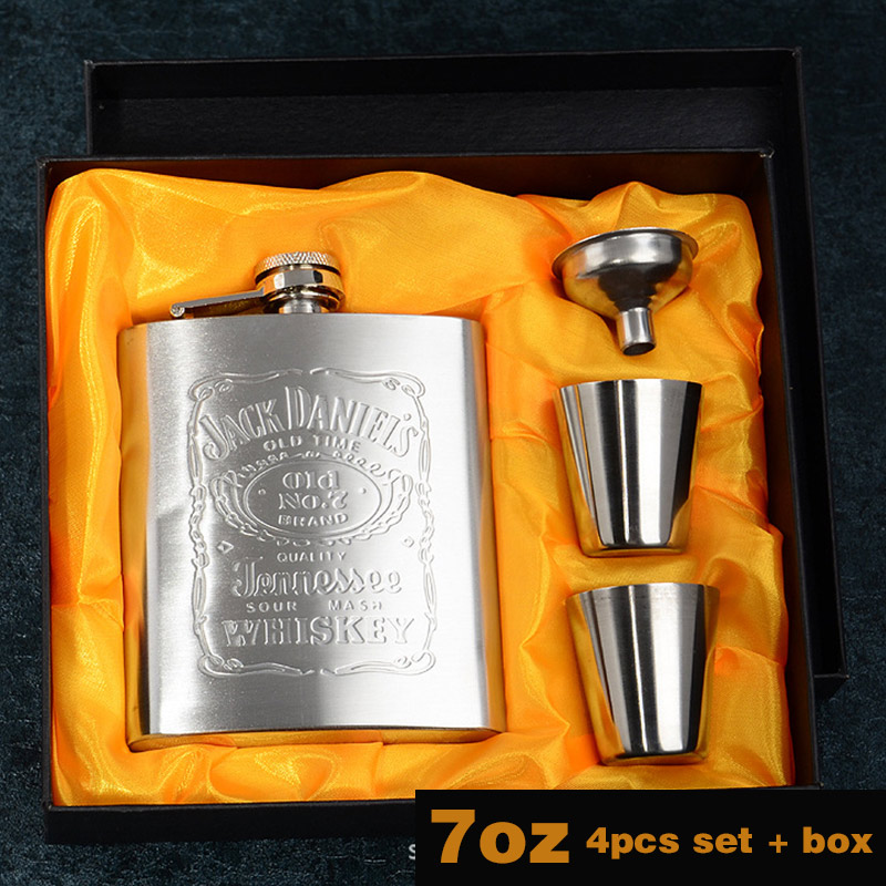 7 Oz Rvs Heupfles Met Trechter Pocket Heupfles Alcohol Whiskey Heupfles Schroefdop Drinkware Wijn Cup: E