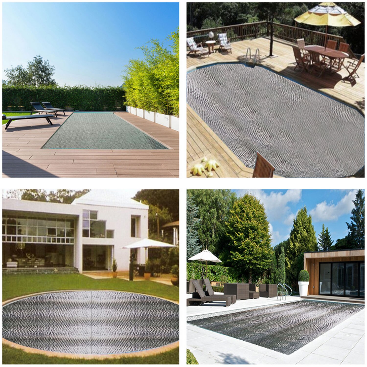 Uima-altaan aurinkosuoja sateenpitävä pölyeristyskalvo suojat puhallettavalle viileälle uima-altaalle maanpinnan yläpuolella estävät vettä