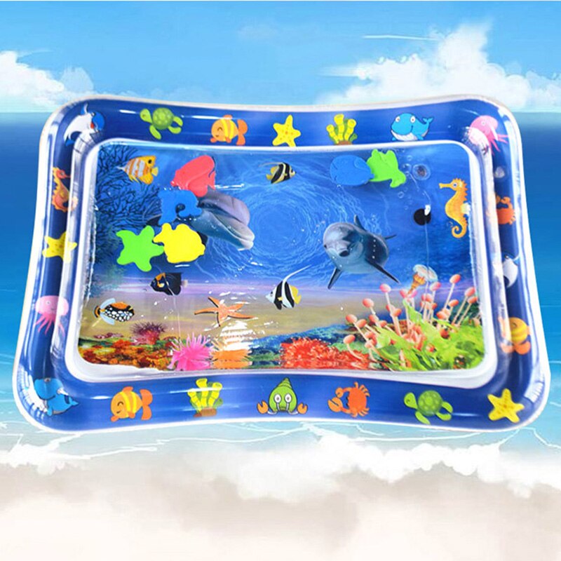 Rooxin Baby Krabbeln matt Aufblasbare klopfen Kissen Art Spielen matt Kissen Ozean Fisch Wasser Kissen eltern-Art-Interaktive Spielzeug