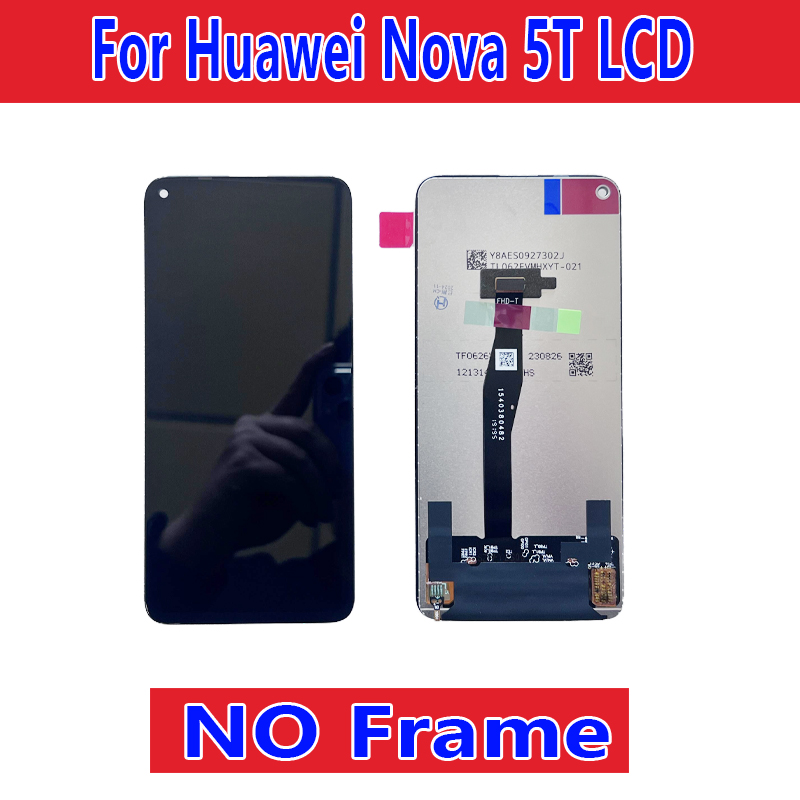 For Huawei Nova 5T Screen Assembly Nova5T LCD Display YAL-L21 YAL-L61A YAL-L71A Touchscreen LCD Display with Frame inner screen: Khaki