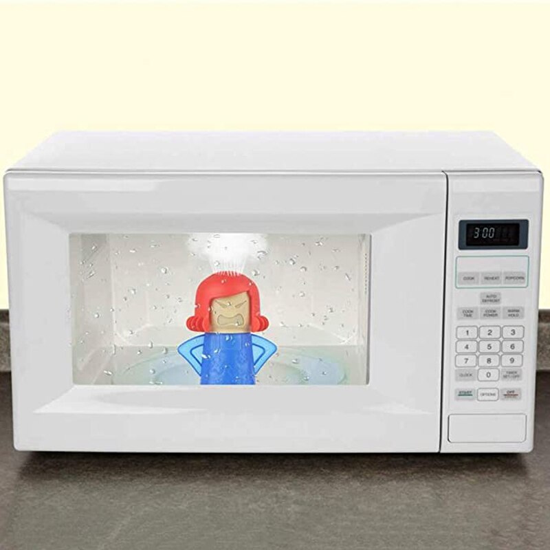Angry Mama Microwave Cleaner Cool Mama Freezer Odor Absorber Fridge Deodoriser Plastic Oven Steam Cleaning Tool for Home Kitchen