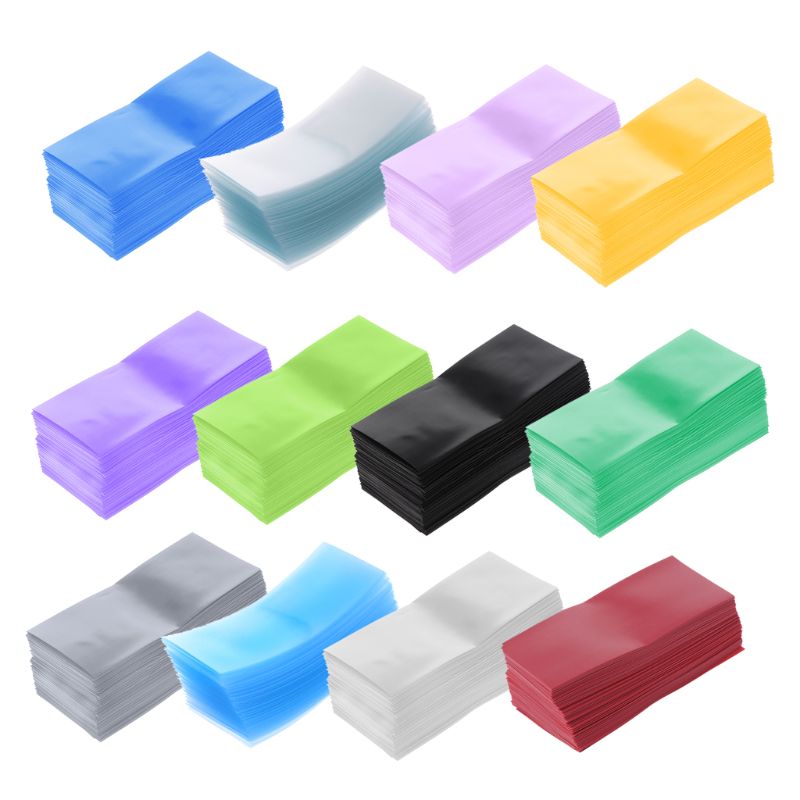100Pcs/Bag 18650 Lithium Battery Encapsulation Tube PVC Heat Shrink Tubing Wrap Battery Cover Skin Insulation Film 95AD