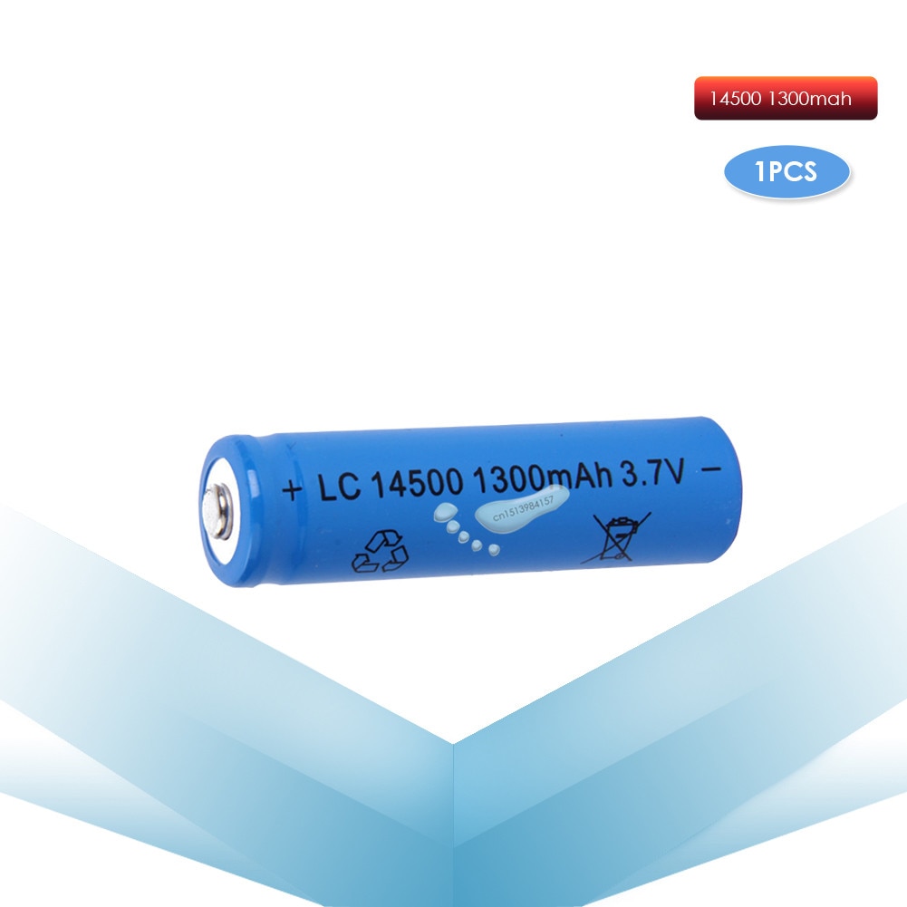 Kpay 1 pz/set Ad Alta Capacità 14500 Batteria 3.7V 1300mAh Batteria Ricaricabile per Torcia Elettrica del Led Batteria Più Nuovo