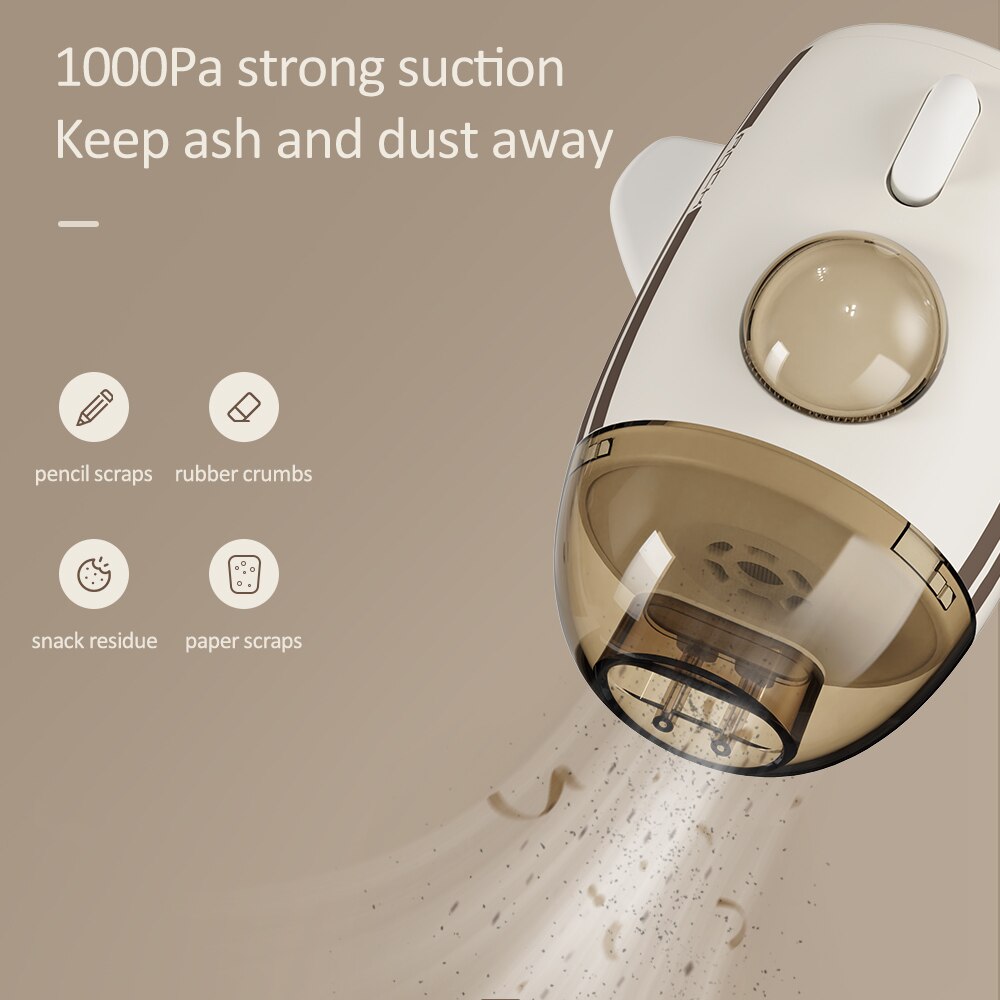 ROCK Mini Vacuum Table Vacuum Cleaner Space Capsule dust Cleaner Desktop Coffee Dust Collector For Home Office Desktop Cleaning