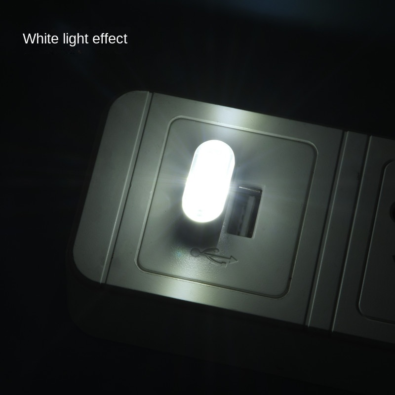 Mini USB Licht LED USB Nachtlicht Modellierung Auto Umgebungslicht Neon- Innenbeleuchtung Auto Schmuck (5 Arten von Lichtfarben): Kaltes Weiß