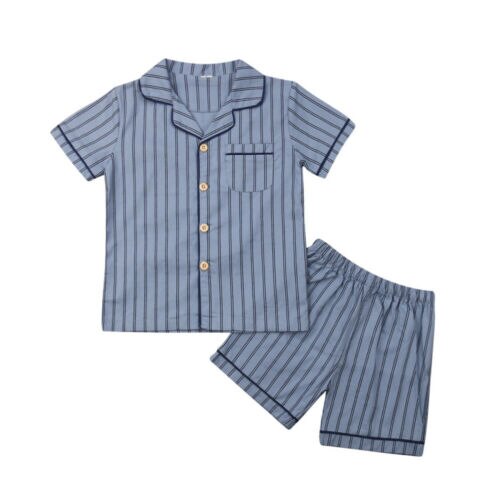 2-7Years Criança Kid Boy Homewear Sleepwear Shirt + Calças Curtas Pijama Pijamas Roupas