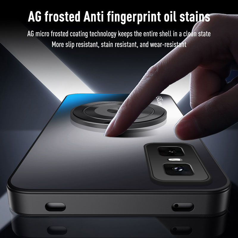 Para Infinix GT 30 Pro 5G Funda de lujo mate 360 ° Funda trasera con soporte para Infinix GT30 Pro, Funda magnética a prueba de golpes