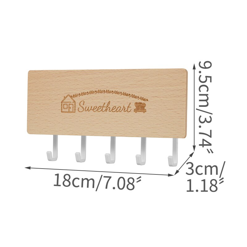 Rack Opslag Rek Sleutel Houten Hanger Thuis Muur Vintage Hal Thuis Ruimtebesparend Kleine Slaapkamer Deur Terug Decoratieve Kamer Rack: YELLOW