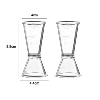 Hars Bar Meter Cup Dubbele Hoofd Meten Cocktail Schaal Maatbeker Bar Accessoires Cocktail Accessoires Kit Barman Gereedschap: 2x10-20cc