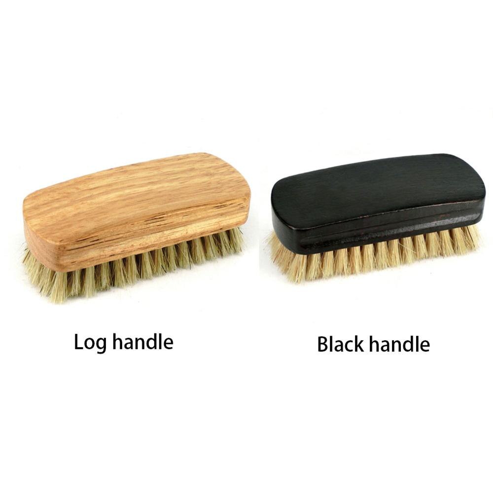 Cepillo limpiador de Cerdas de cerdo, herramientas y accesorios de limpieza para el hogar, con mango de madera, aleatorio