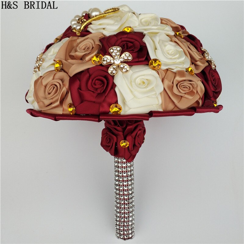 H&amp;S BRIDAL Crytals Wedding Bouquet bouquet de mariage wedding flowers bridal bouquets wedding accessorize