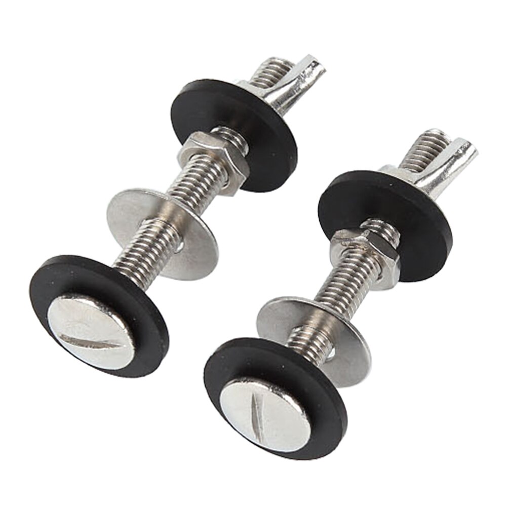 2pcs Bolt Through Kit Home Durable Bathroom Universal Cistern To WC Pan Accessories Practical Fixed Closestool Stainless Steel