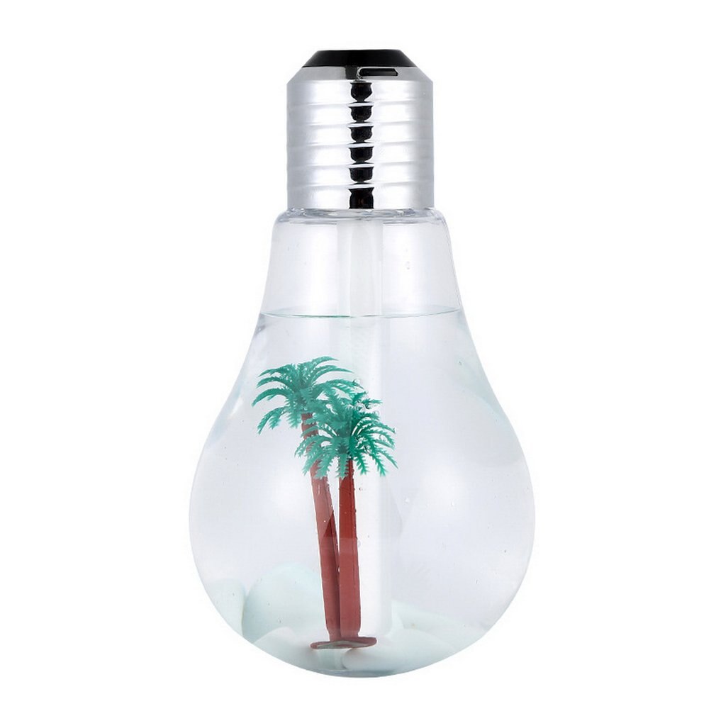 Bulb Humidifier 400ml USB Air Humidifier Colorful LED Night Lamp Essential Oil Diffuser for Home Office: Default Title