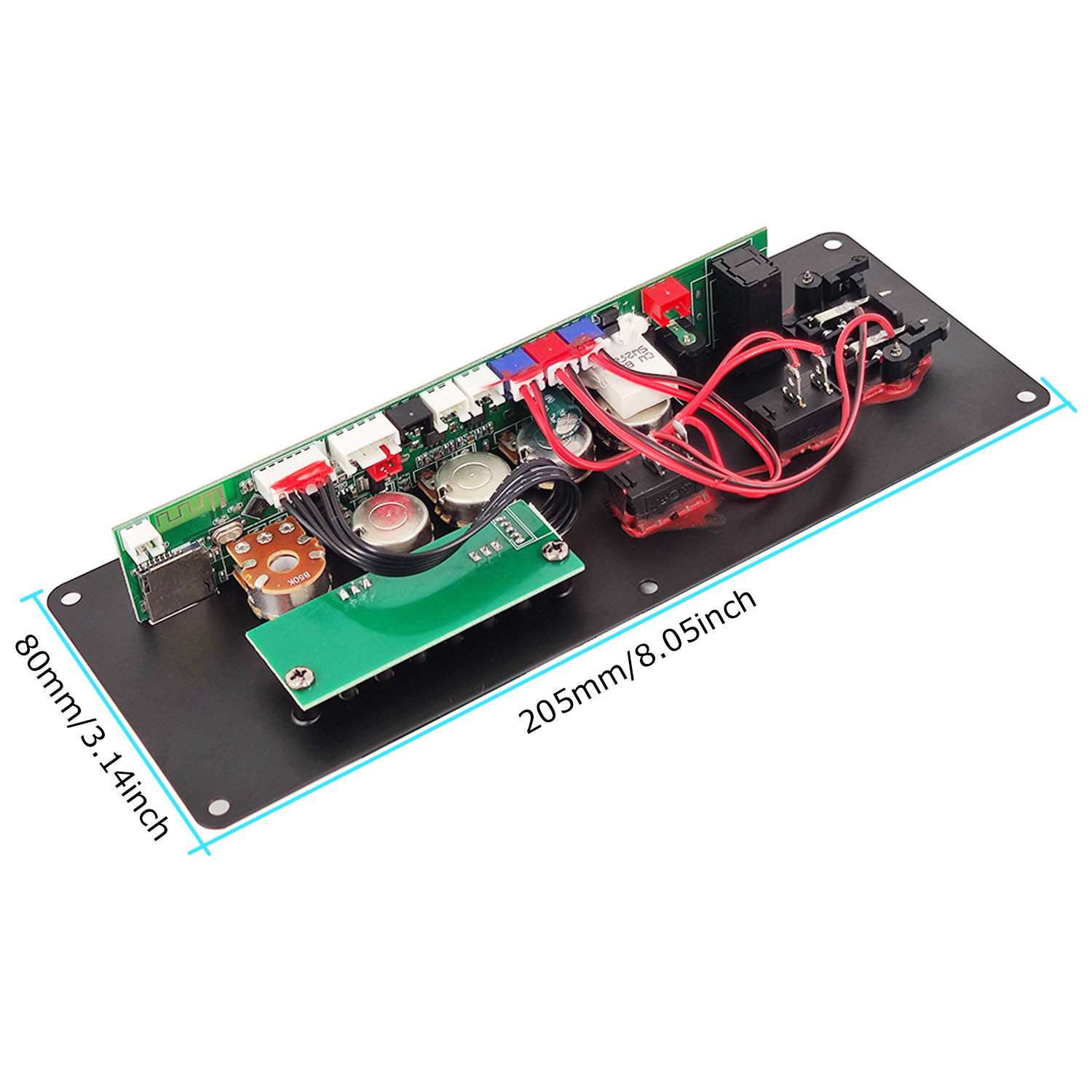 7.4V 12V Amplifier Board Square Dance 30W Speaker Amplifier Support Bluetooth AUX U-Disk 5-8Inch Speaker Home Theater DIY