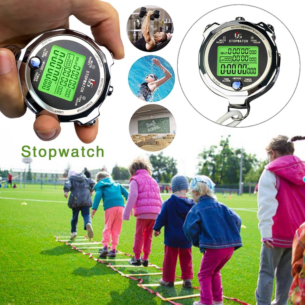 Portable Smart Handheld Timer Digital Stopwatch tracks Multifuction Sports Running Training Timer Stopwatch