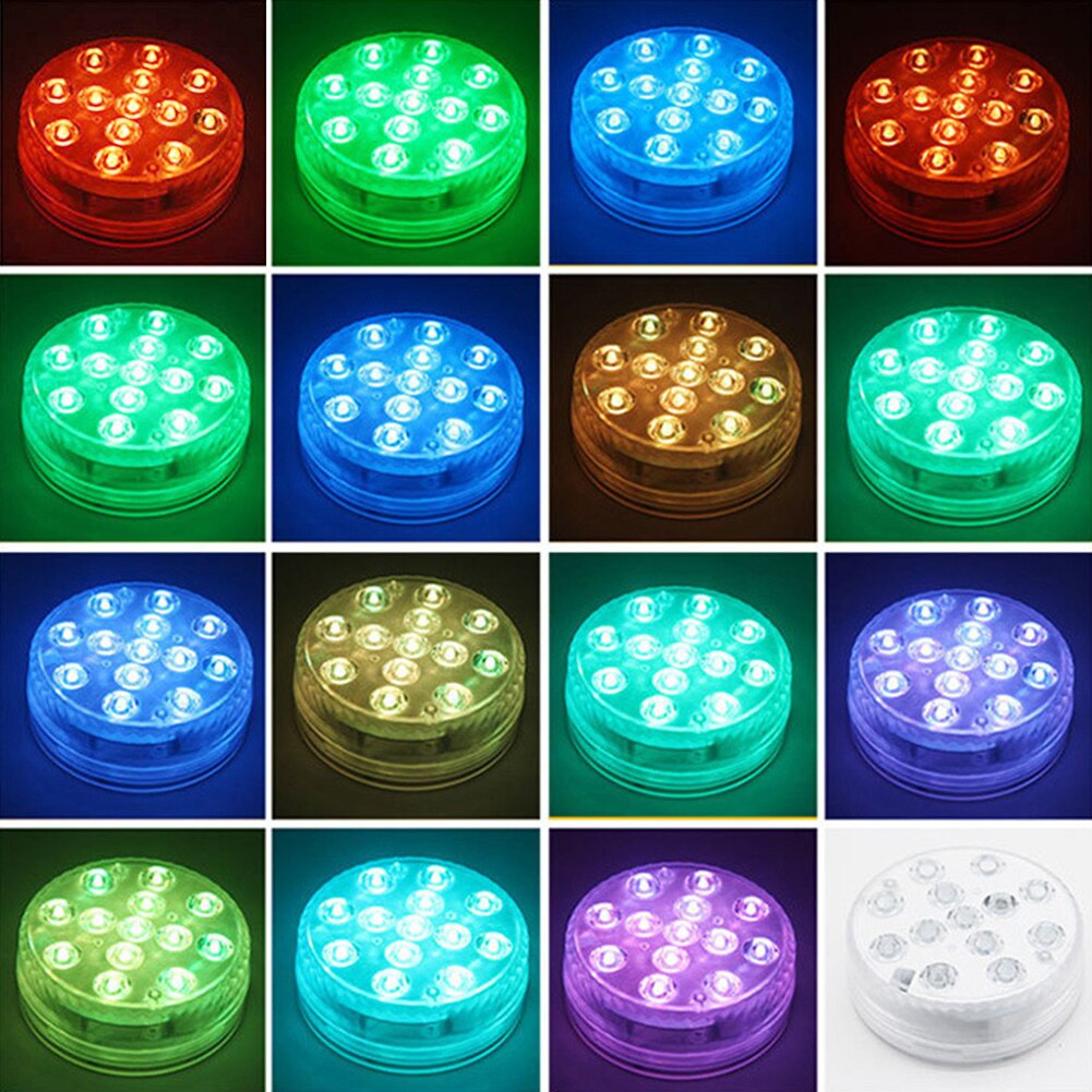 Bad spa fest med fjernbetjening nedsænket led lys lys boligindretning have undervands pool badekar til akvarium rgb