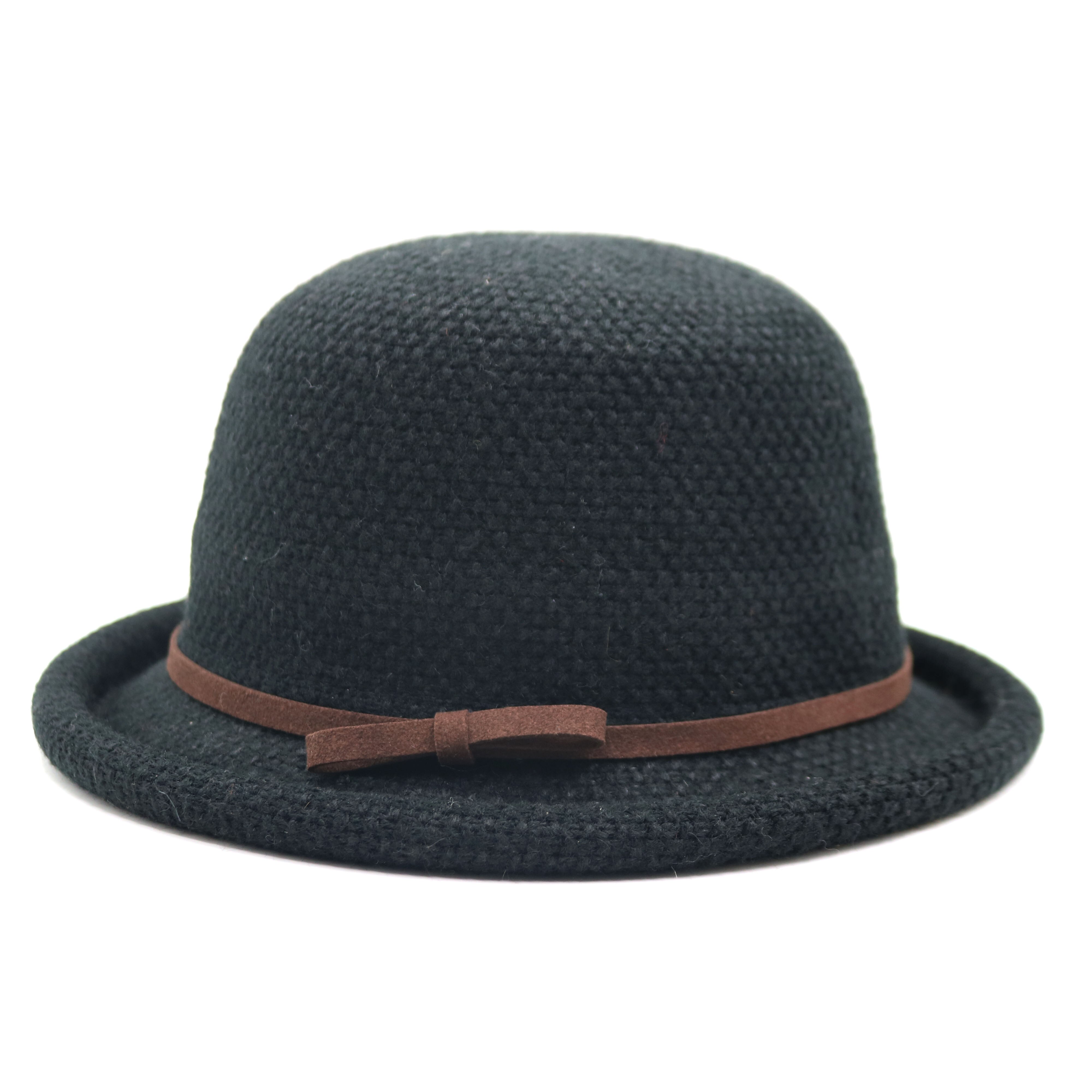 Autumn Winter Women Fedoras Hats Bowler hat Female bonnet