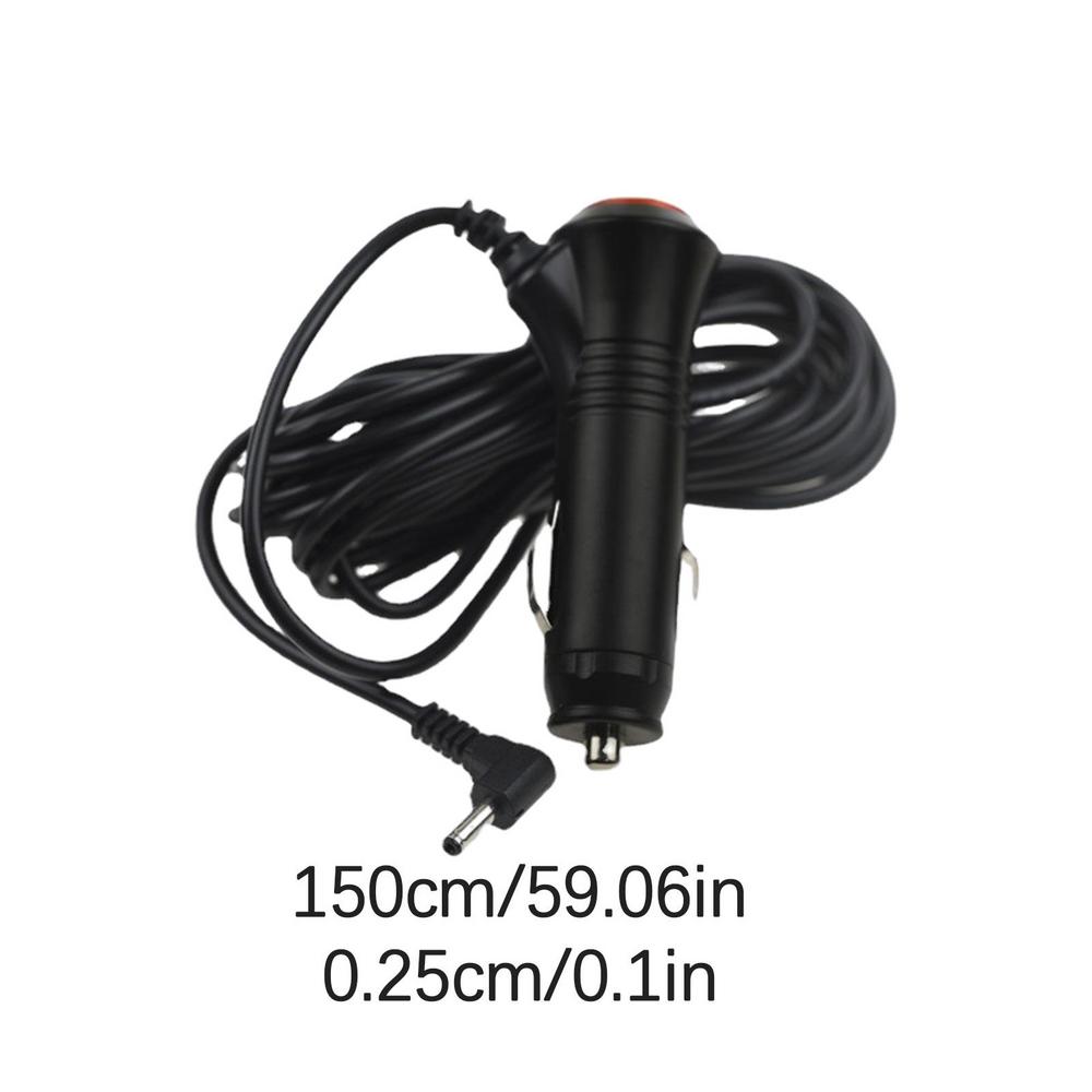 Bil 12v förlängningskabel 2.5mm/3.5mm biltändarsladd navigatorladdare 12v energibesparande koppartråd tändarförlängningssladd för: Svart