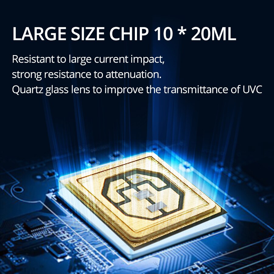 6V UVA UVC LED Chip Lamp Beads Sterilizer UV Light Disinfection Bactericidal Lamp 254nm 365nm 3535 Germicidal Ultraviolet Lamps