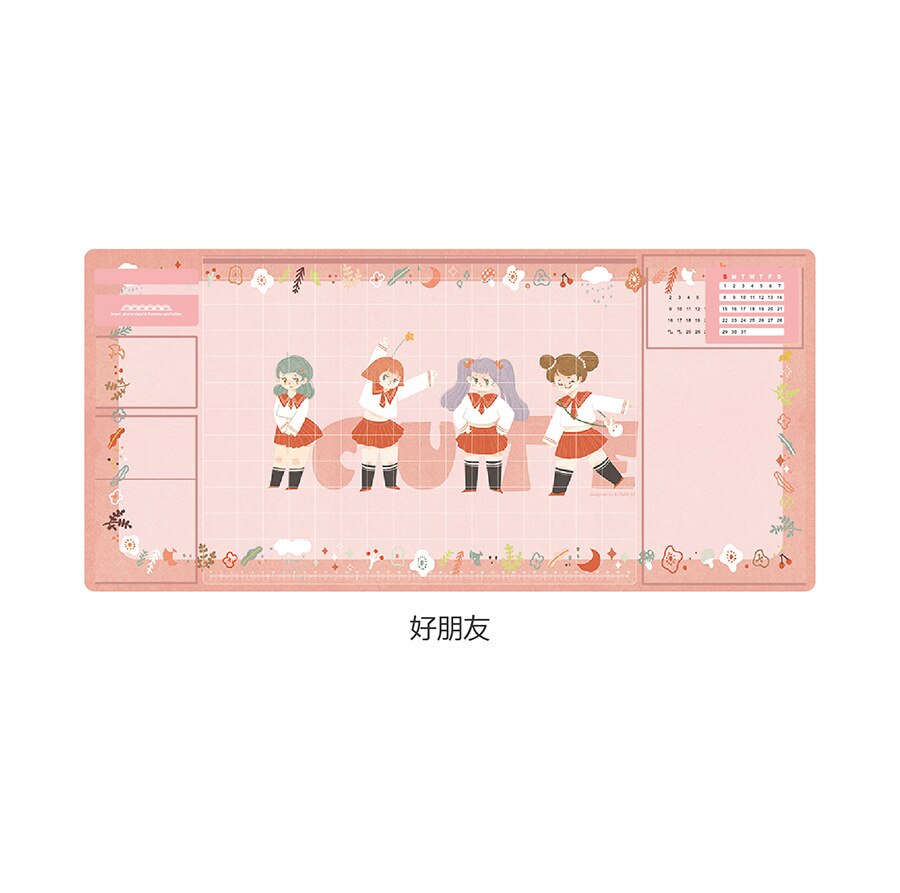 Oversized Waterproof Pu Mouse Pad Student Writing Pad Office Computer Desk Mat Laptop Cushion Desk Organizer with Calendar: 3