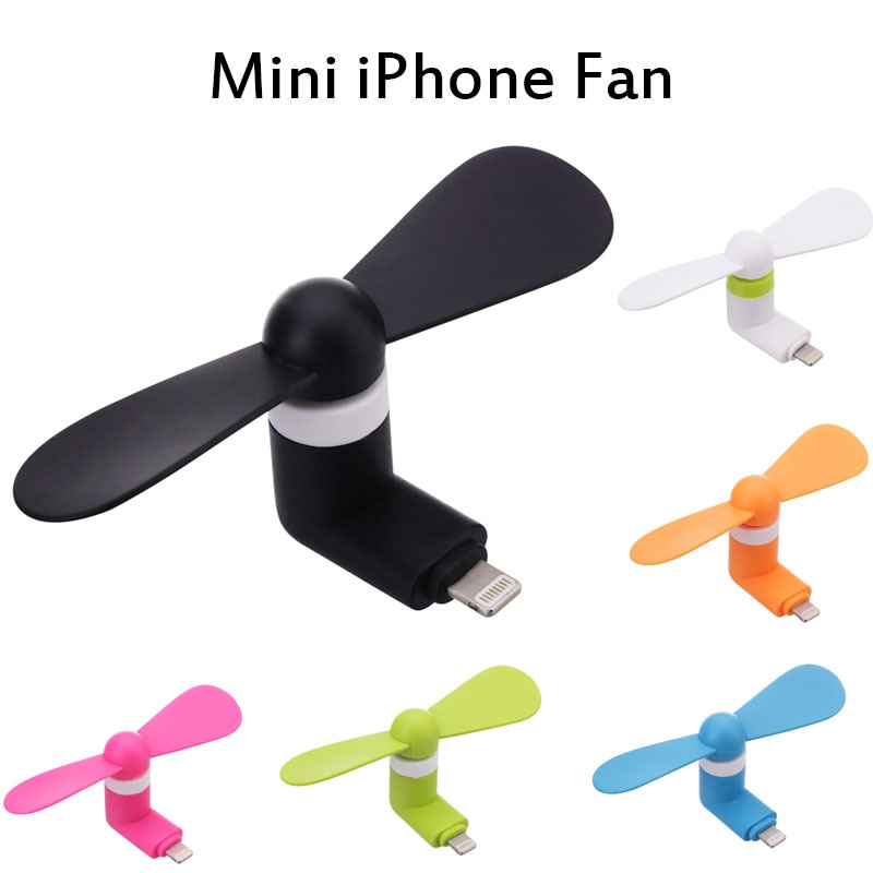 Koeler Draagbare Mini Telefoon Ventilator Mobiel Fan voor iPhone Fan 5 5S 6/6 Plus 7/7 plus 8/8 Plus X voor ipad Cooling Mobiele USB