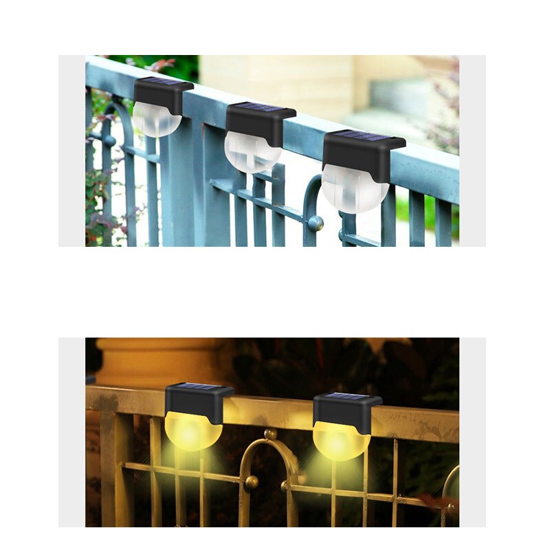 solar fence light outdoor waterproof stair railing garden LED decorative step light