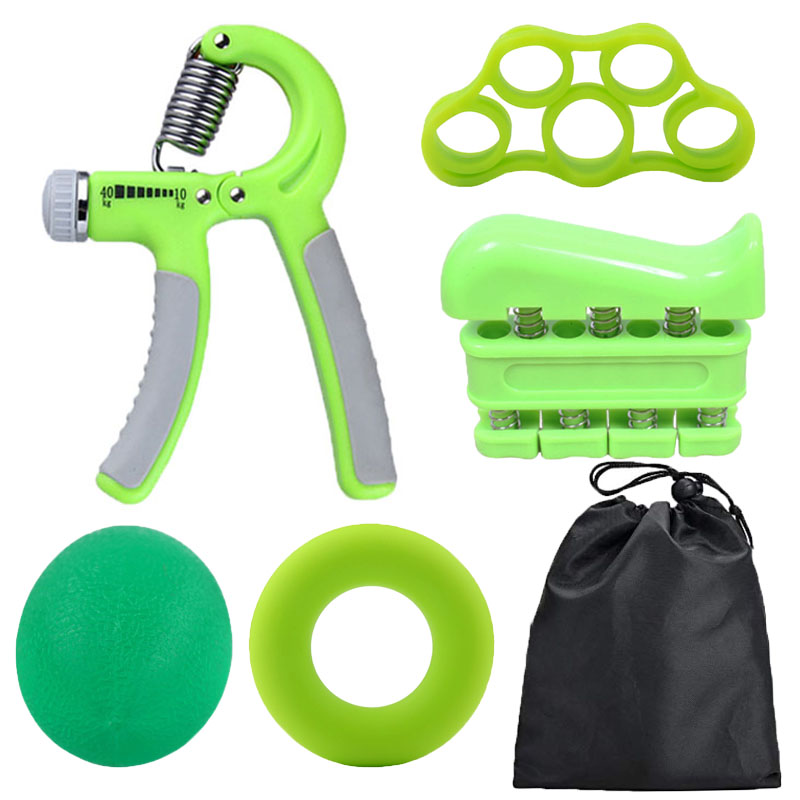 Juego de pinzas de entrenamiento para muñeca, expansor de dedo, ejercitador de mano, fortalecedor de antebrazo, equipo de ejercicio de potencia muscular: Verde