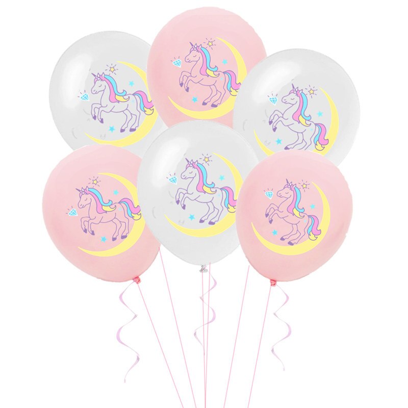 10 stk. tegnefilm enhjørningballoner sæt guld konfetti ballon fødselsdagsfest dekoration børn voksne luftkugler globos bryllupsindretning: 01