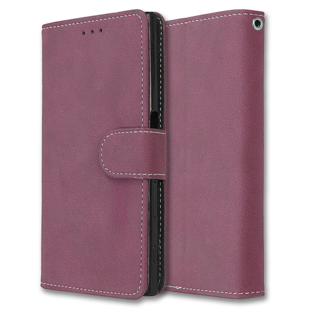 Fundas abatibles de cuero para Sony XZ, Fundas para Sony Xperia XZ F8331 Dual F8332, funda billetera con soporte para sony xz X Z: Rose