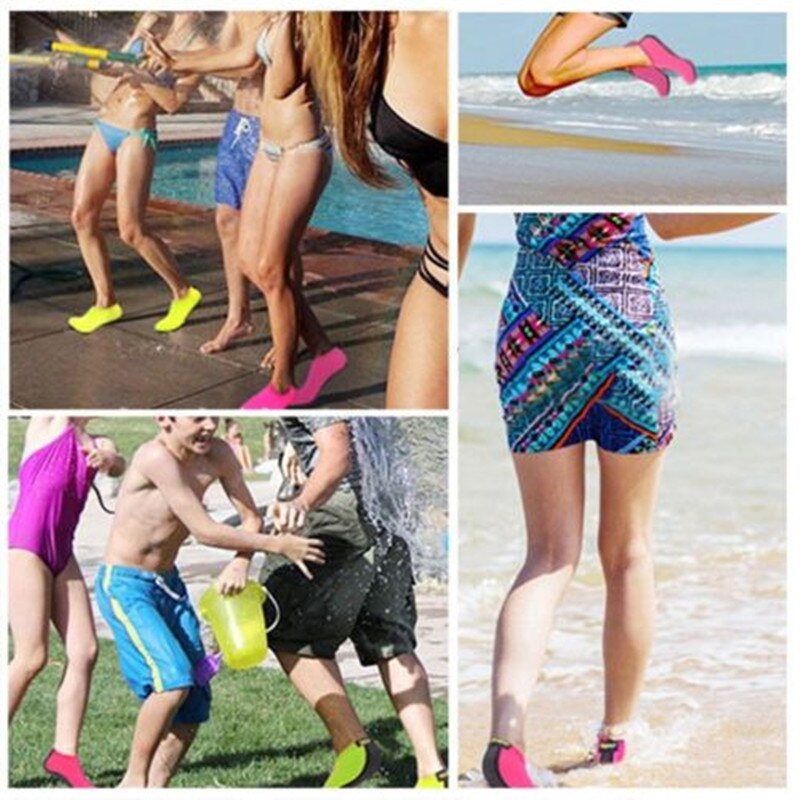 Unisex utomhus strandsandaler mjuka plysch rutschkanor lägenheter halkfria skor tofflor sommar simning vatten andas skor