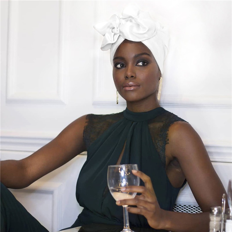 Gorro turbante Vintage para mujer, Bandana a la para mujer, gorro para cubrir el cabello para mujer, envolturas para la cabeza, pañuelo musulmán para la cabeza