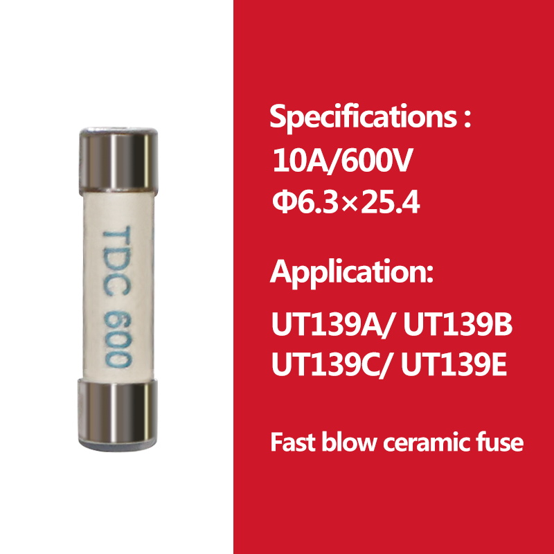 2 stücke UNI-T Patrone Fuse Flink Sicherung Porzellan Rohr Für Uni-t Multimeter UT61 UT139 UT890 UT39 UT105 UT171 Serie: 10A 600V