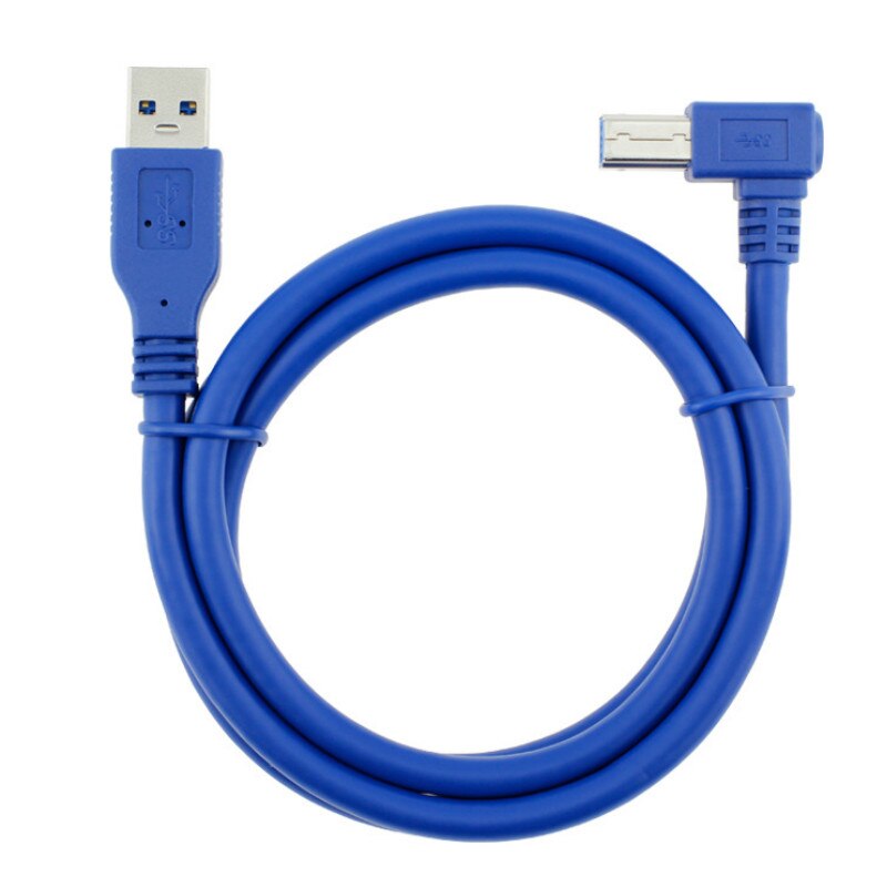 USB 3,0 Drucker Kabel, 90 grad USB Drucker Kabel USB Typ A Stecker auf B Männlichen Scanner Drucken Kabel für Epson HP Dell Kanon