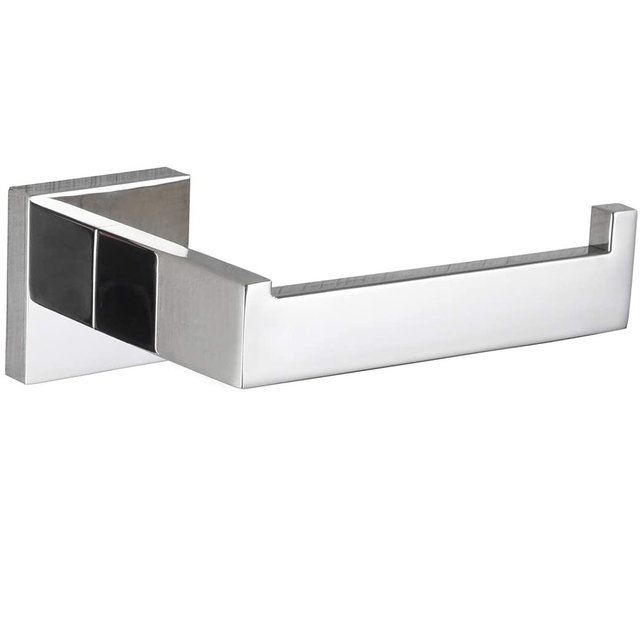 Juego de accesorios cromados para baño, soporte para toallas, ganchos para barra, montaje en pared, soporte para rollo de papel higiénico, colgador de abrigos: Toilet Paper Holder